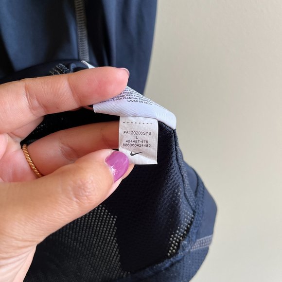 Nike DRI-FIT Athletic Crewneck T-Shirt Navy Blue Mens LShortTop for sneaks - Picture 4 of 5